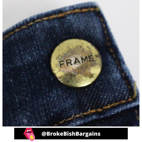 FRAME Antibes Mid-Rise Side-Button Shorts 25 - Picture 4 of 5